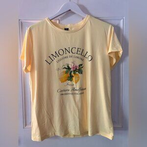 SHEIN Limoncello Graphic Yellow Tee